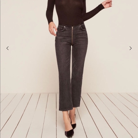 reformation zipper jeans